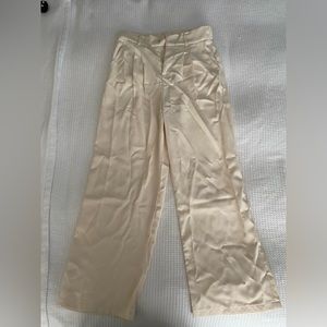 Beige wide legged pants